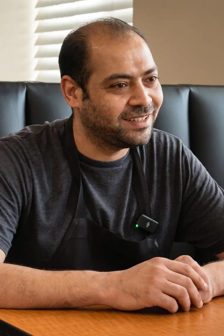 Mousa, a restaurant owner interviewed about using AI Bunny