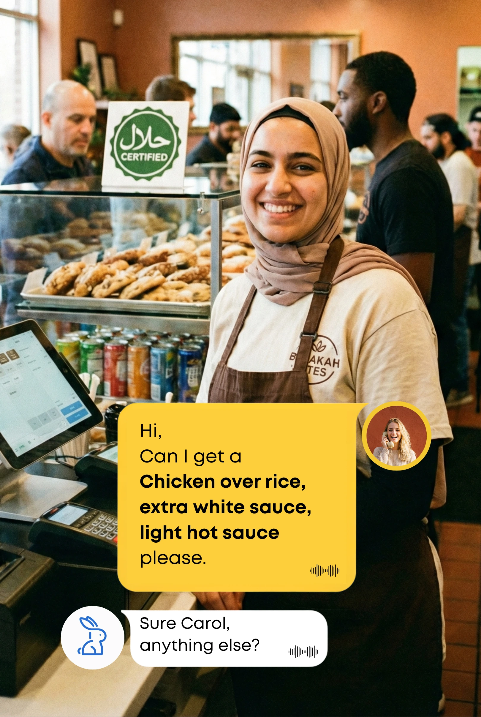 AI phone answering service for halal restaurants