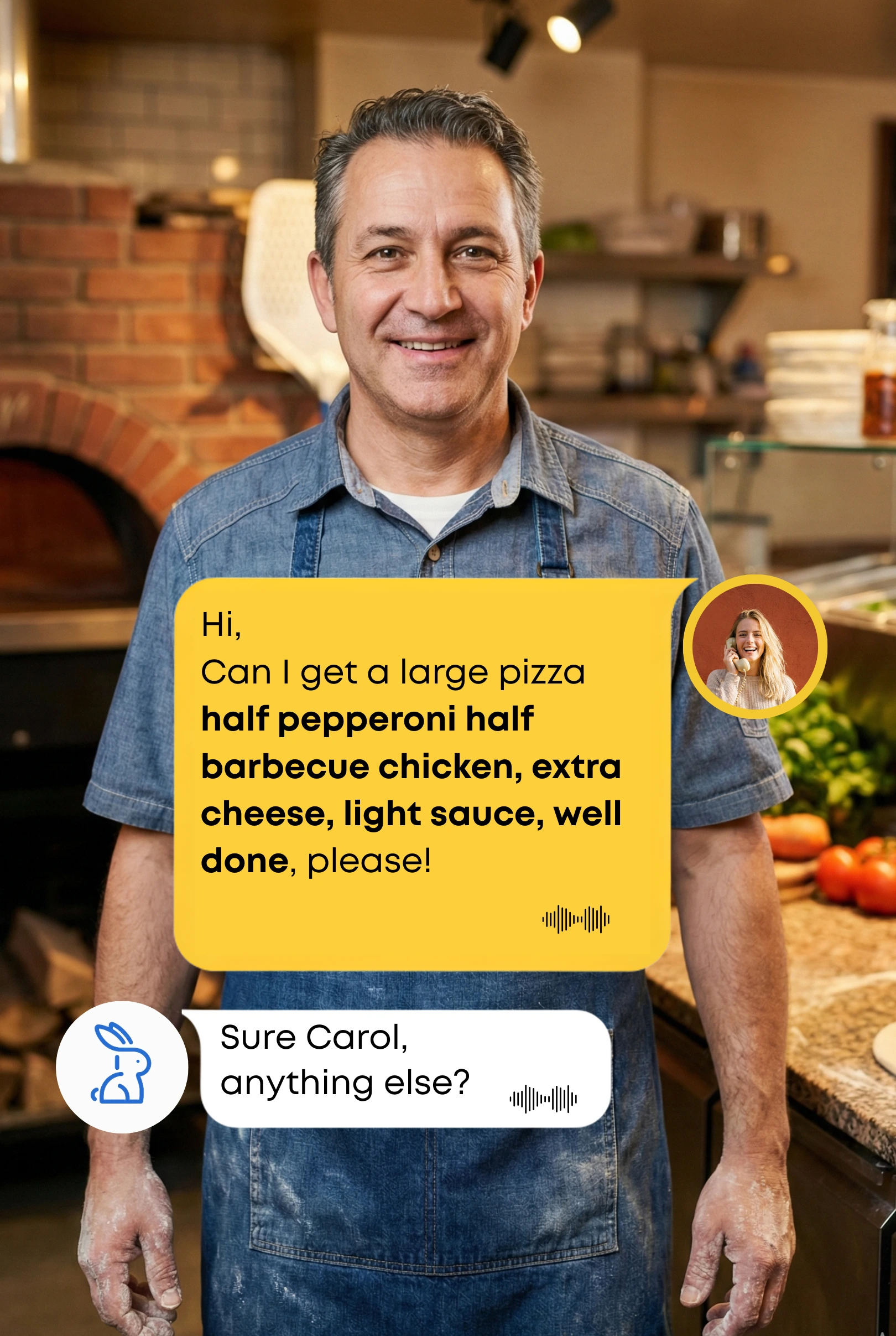 AI phone answering service for pizza restaurants